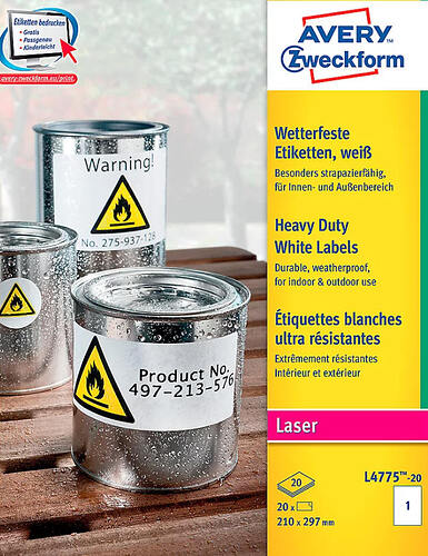 Zweckform L4775-20 Wetterfest